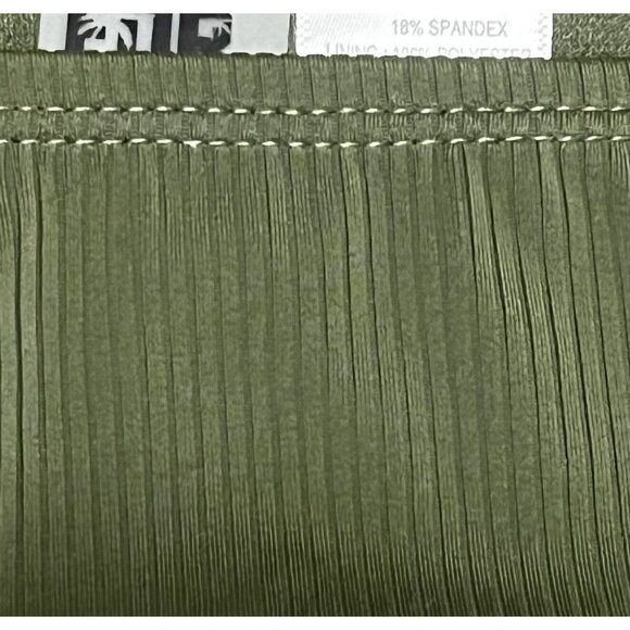 New California Waves Jr's Large Green Moss Ribbed Strappy Hipster Bikini Bottoms - Picture 7 of 9